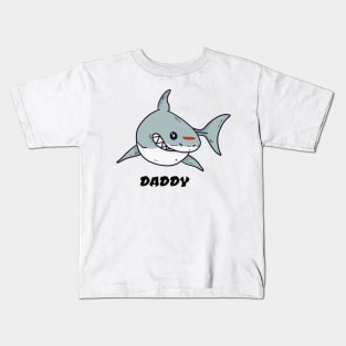 Daddy shark lovers shirt Kids T-Shirt